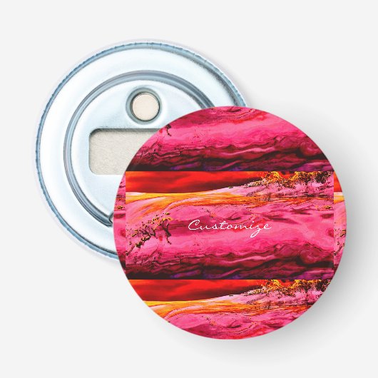 roze/rode maui golfpatroon Thunder_Cove Button Flesopener (Voorkant)