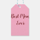 Roze rode moederdag beste Mam met cadeautje Cadeaulabel (Achterkant)
