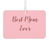 Roze rode moederdag beste Mam met cadeautje Luchtverfrisser (Achterkant)