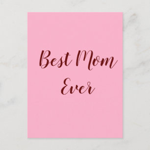 Roze rode Moederdag beste Moeder ooit cadeau voeg Briefkaart
