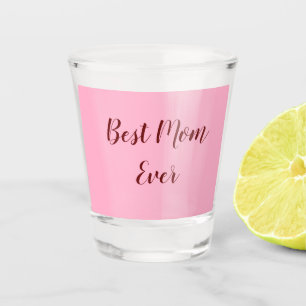 Roze rode moedersdag beste moeder ooit cadeau voeg shot glas