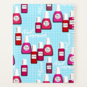 Roze rode nagellak nagellak pools cartoon leuk planner (Achterkant)