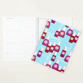 Roze rode nagellak nagellak pools cartoon leuk planner (Display)