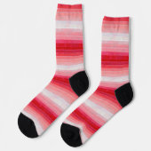 Roze rode ombre strepen sokken (Links)