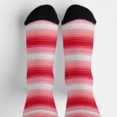 Roze rode ombre strepen sokken (Top)