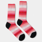 Roze rode ombre strepen sokken (Rechts)