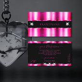 Roze rode ombre zwarte juwelen Initialen Visitekaartje