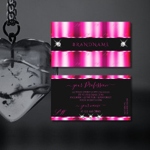 Roze rode ombre zwarte juwelen Initialen Visitekaartje