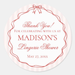 Roze & Rode Ondergoed Douche Broekje Feestartikele Ronde Sticker