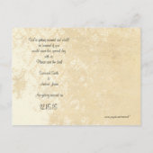 Roze rode oorverdoving rond de bomen die de datum aankondigingskaart (Achterkant)