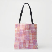 Roze rode Oranje canvas Textuur Lesbische Pride Tote Bag (Voorkant)