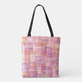 Roze rode Oranje canvas Textuur Lesbische Pride Tote Bag (Achterkant)