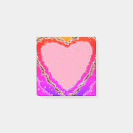 Roze, rode & paarse harten en vallende bloemblaadj post-it® notes