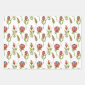 Roze rode Paarse Waterverf Florals Inpakpapier Vel (Voorkant 2)