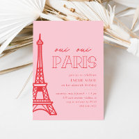 Roze rode Paris meisjes verjaardagsfeestje
