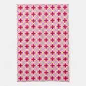 Roze rode patroon theedoek (Verticaal)