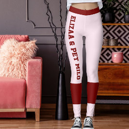 Roze Rode Persoonlijke Valentijnsdag Cadeaus Leggings