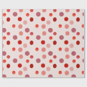 Roze & Rode Polka Dots Inpakpapier | speels (Vlak)