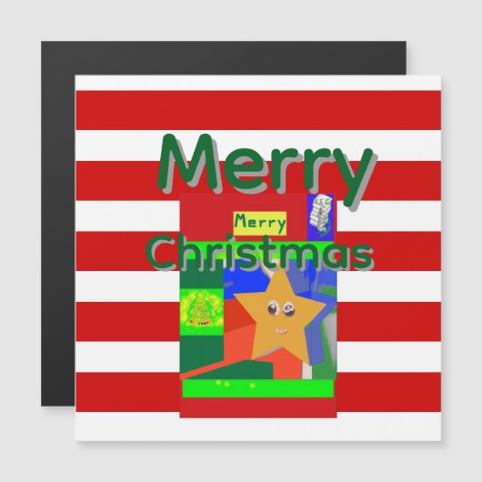 Roze Rode Prettig Kerstfeest (Voorkant / Achterkant)