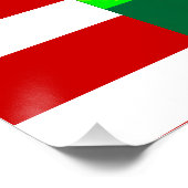 Roze Rode Prettig Kerstfeest Perfect Poster (Hoek)