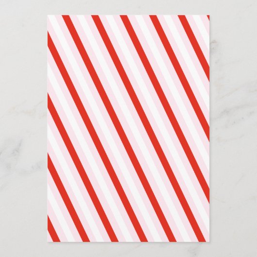 Roze & Rode Retro Strik Frans Kerstmenu Menu (Achterkant)