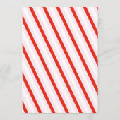 Roze & Rode Retro Strik Franse Kerstmaaltijd Menu (Achterkant)