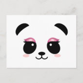 Roze rode rode rode wimpers briefkaart (Voorkant)