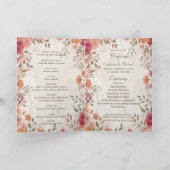roze & rode romantische lente bruiloft programma (Binnen)