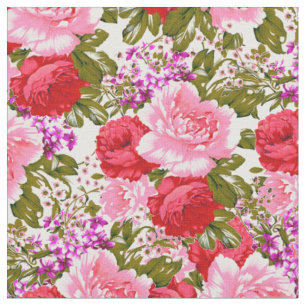 Roze rode romantische  rozen bohemiene bloemen stof