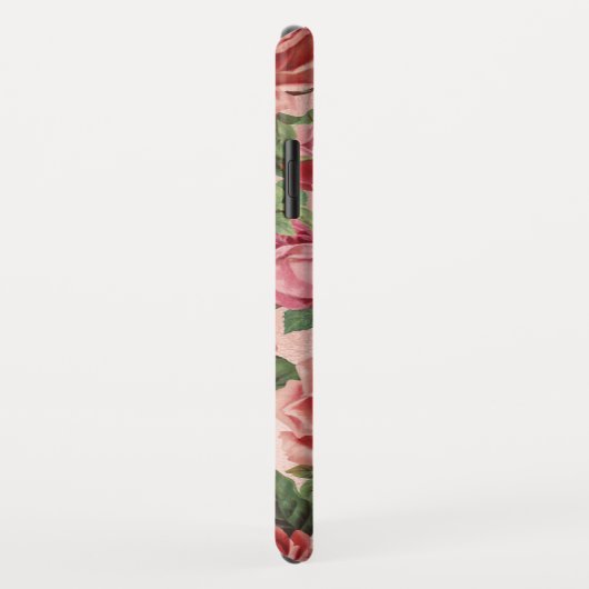 Roze Rode Roos Bloem Gepersonaliseerde Naam Case-Mate iPhone Case (Achterkant/rechts)