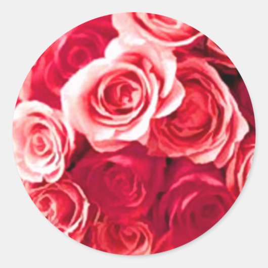 Roze & Rode Rose Envelope Seal Stickers (Voorkant)