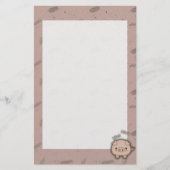 Roze rode roze achtergrond briefpapier (Voorkant)