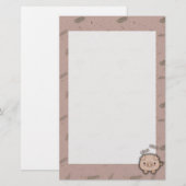 Roze rode roze achtergrond briefpapier (Voorkant / Achterkant)