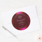 Roze rode roze etiketten met Logo (Envelop)