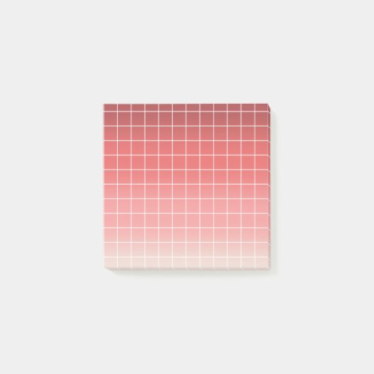 Roze rode roze gradiëntlijnen witte grafiek post-it® notes (Voorkant)