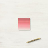 Roze rode roze gradiëntlijnen witte grafiek post-it® notes (Op bureau)