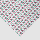 Roze rode roze met leder Fancy waterkleur Ontworpe Tissuepapier (Detail)