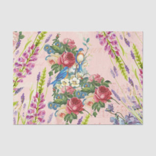  roze rode roze vogelgrieppatroon tissuepapier