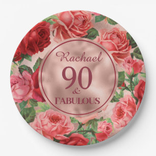  Roze Rode Rozen 90 en Fabulous Paper Bord
