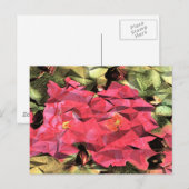 Roze rode rozen Abstracte Cubist Briefkaart (Voorkant / Achterkant)