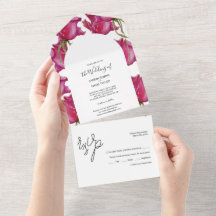 Roze Rode Rozen Aquarel Handgeschilderd