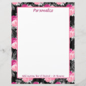 roze rode rozen bloemmotief (Voorkant)