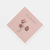 Roze Rode Rozen Bloemstuk Servet (Hoek)