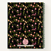 Roze rode rozen Elegant met de hand geïllustreerd Notitieboek (Achterkant)