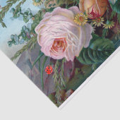  roze, rode rozen en gebompelde bloemen tissuepapier (Detail)