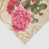 Roze rode Rozen met Damask Tissuepapier (Detail)