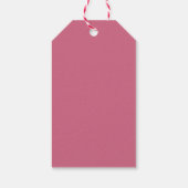 Roze Rode Rozen Waterverf Bloem Bruiloft Feest Cadeaulabel (Achterkant)