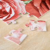 Roze rode rozen willekeurige regelingen Floral Pat Legpuzzel (Zijkant)