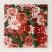 Roze rode rozen willekeurige regelingen Floral Pat Legpuzzel (Horizontaal)