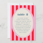 Roze Rode Streep Vet Heldere Tafel Zitting Grafiek (Voorkant)